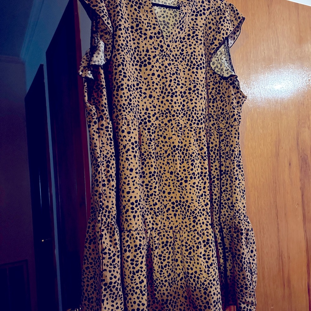 SHEIN Dress 3XL Brown and Black dots